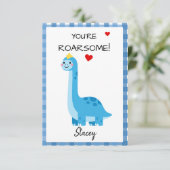 Carte Classroom Saint-Valentin Dinosaure Tu es génial ! (Debout devant)