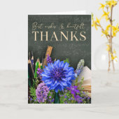 Carte Classroom Theme Floral Teacher Thank You (Fleur jaune)