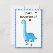 Carte Classroom Valentine Dinosaur You're Roarsome! (Devant)