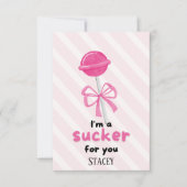 Carte Classroom Valentine "I'm a Sucker for You" (Devant)