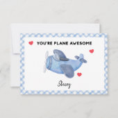 Carte Classroom Valentine "Plane Awesome' (Devant)