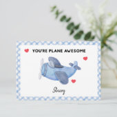 Carte Classroom Valentine "Plane Awesome' (Debout devant)