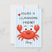 Carte Classroom Valentine "You're a Clawsom Friend" (Devant)