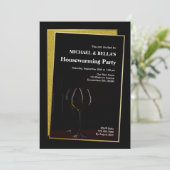 Carte Classy Black Gold Parties scintillant House (Debout devant)