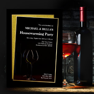 Carte Classy Black Gold Parties scintillant House