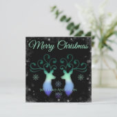 Carte Classy Deer, Le G en LGBTQ, Fierté, Noël (Debout devant)