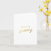 Carte Classy Gold Joyeux anniversaire (Fleur jaune)