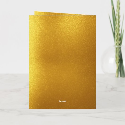 Carte Classy Gold Parents Photo 50th Anniversary (Dos)