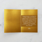 Carte Classy Gold Parents Photo 50th Anniversary (Intérieur)