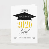 Carte Classy Graduation Class de 2020 pour la petite-fil (Devant)