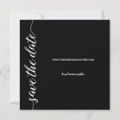 Carte Classy Modern Simple Photo Enregistrer la date Mar (Dos)