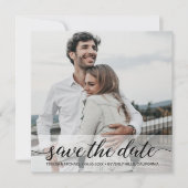 Carte Classy Modern Simple Photo Enregistrer la date Mar (Devant)