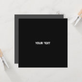 Carte Clat gris monochrome moderne Vibe Code QR (Devant/Arrière en situation)