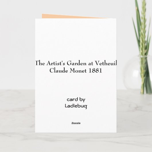 Carte Claude Monet (Dos)