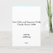 Carte Claude Monet (Dos)