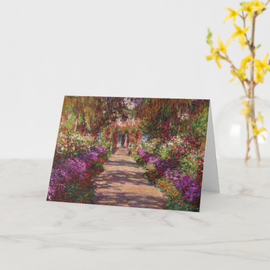 Carte Claude Monet | A Pathway à Monet's Garden (Fleur jaune)