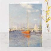 Carte Claude Monet. Bateaux rouges, Argenteuil (Fleur jaune)