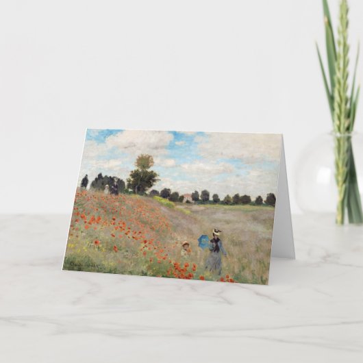 Carte Claude Monet - Champ de coquelicots (Devant)