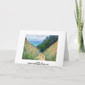 Carte Claude Monet : Chemin à La Cavee Pourville (Dos)
