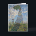 Carte Claude Monet Femme à l'ombrelle Beaux Arts<br><div class="desc">"Femme à l'omrelle - Madame Monet et son fils" (1875) est un chef-d'œuvre par excellence de Claude Monet, le père de l'impressionnisme français. Ce tableau emblématique capture un moment d'été fugace alors que son épouse Camille et son fils Jean se promènent à travers une prairie inondée de soleil. Monet utilise...</div>