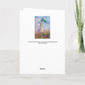 Carte Claude Monet - Femme avec un parasol face à droite (Dos)