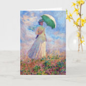 Carte Claude Monet - Femme avec un parasol face à droite (Fleur jaune)