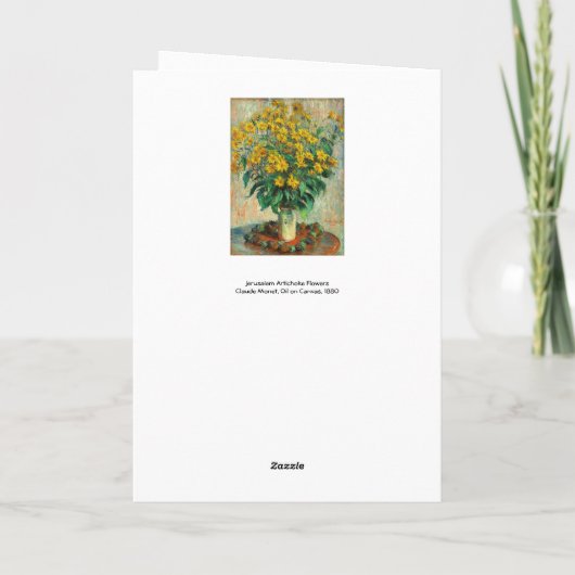 Carte Claude Monet - Fleurs d'artichauts de Jérusalem (Dos)