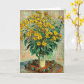 Carte Claude Monet - Fleurs d'artichauts de Jérusalem (Fleur jaune)