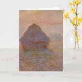 Carte Claude Monet Grainstack, Sun in the Mist (1891) (Fleur jaune)