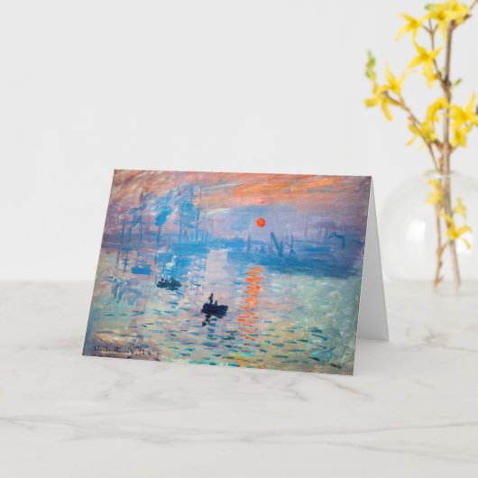Carte Claude Monet - Impression, lever de soleil (Fleur jaune)