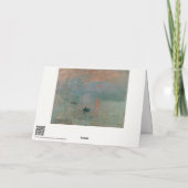 Carte Claude Monet Impression Soleil levant (soleil leva (Dos)