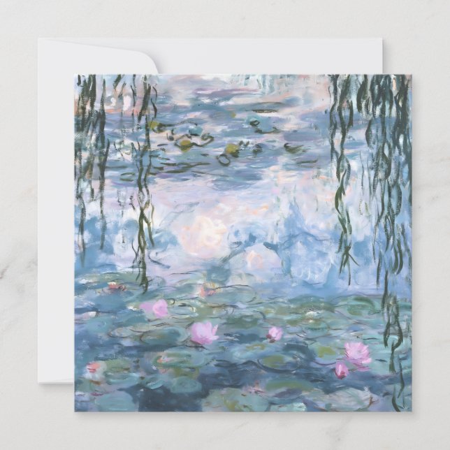 Carte Claude Monet Impressionist Water Lillies Painting (Devant)
