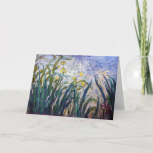 Carte Claude Monet - Iris jaunes et violets