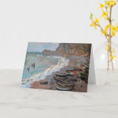 Carte Claude Monet - La plage d'Etretat (Fleur jaune)