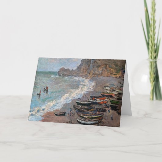 Carte Claude Monet - La plage d'Etretat (Devant)