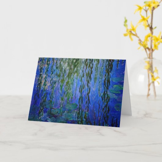 Carte Claude Monet - Lys d'eau avec saule plumant (Fleur jaune)