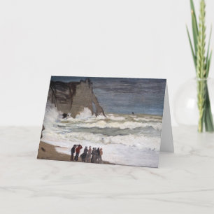 Carte Claude Monet - Mer agitée à Etretat