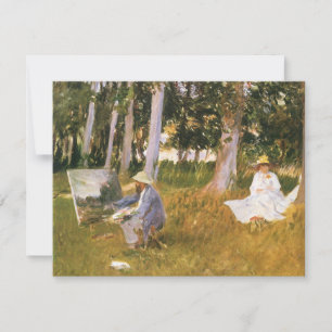 Carte Claude Monet peignant, Bordure d'un bois par Sarge