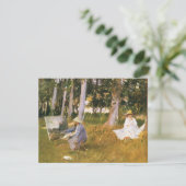 Carte Claude Monet peignant, lisière d'un bois par Sarge (Debout devant)