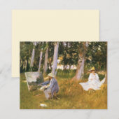 Carte Claude Monet peignant, lisière d'un bois par Sarge (Devant / Derrière)