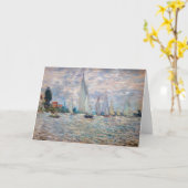 Carte Claude Monet - Régate de bateaux à Argenteuil (Fleur jaune)