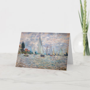 Carte Claude Monet - Régate de bateaux à Argenteuil