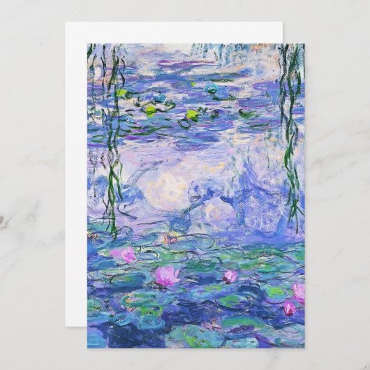 Carte Claude Monet Water Lilie L'Art Impressionniste Fra (Devant / Derrière)