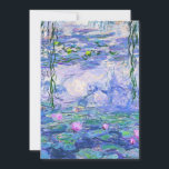 Carte Claude Monet Water Lilie L'Art Impressionniste Fra<br><div class="desc">Claude Monet Water Lilies Art French Impressionist Water Lilies (ou Nympheas) est une série d'environ 250 peintures à l'huile de l'impressionniste français Claude Monet. Les peintures représentent le jardin fleuri de Monet à Giverny.</div>