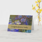 Carte Claude Monet Water Lilies Agapanthus (Fleur jaune)