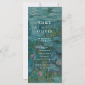 Carte Claude Monet Water Lilies Wedding Program (Devant)
