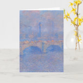 Carte Claude Monet Waterloo Bridge Sunlight Art Print (Fleur jaune)