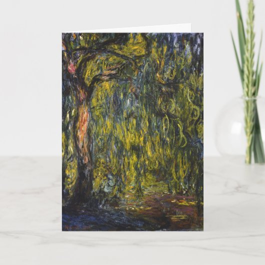 Carte Claude Monet Weeping Willow Impressionist Art (Devant)