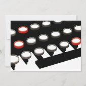 Carte Clavier de machine à écrire de style ancien pour e (Devant)