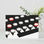 Carte Clavier de machine à écrire de style ancien pour e (Debout devant)